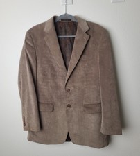 Vtg Lauren Ralph Lauren Corduroy Sport Coat Blazer Brown Paisley Lined Mens 40R