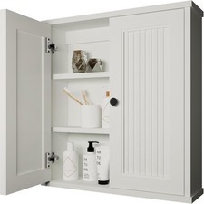 Waterproof WPC Wall-Mounted Bathroom Wall Cabinet Over the Toilet Storage