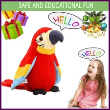 Talking Macaw Parrot Repeat What You Say Stuffed Animal Plush Toy Electronic