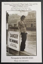 art postcard Darleen Rubin photographs Greenwich Village  gallery invitation