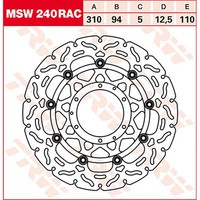 Trw Bremsscheibe (FüR: Honda Cbr 600 Rr PC40 07-14 Vorne )