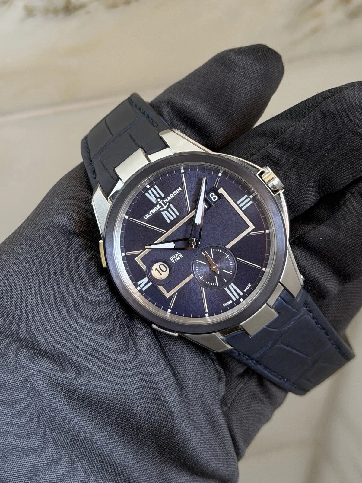 Ulysse Nardin — Ulysse Nardin Blast Dual Time Stainless Steel Blue Dial 42mm 243-20/43 Full Set