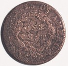 1822 Coronet Head US Large Cent, VG details, corroded — photo 2