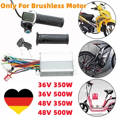MARKENLOS 350-1000W Motor Bürstenloser Speed Controller Mit Gasgriff Für EBike Scooter