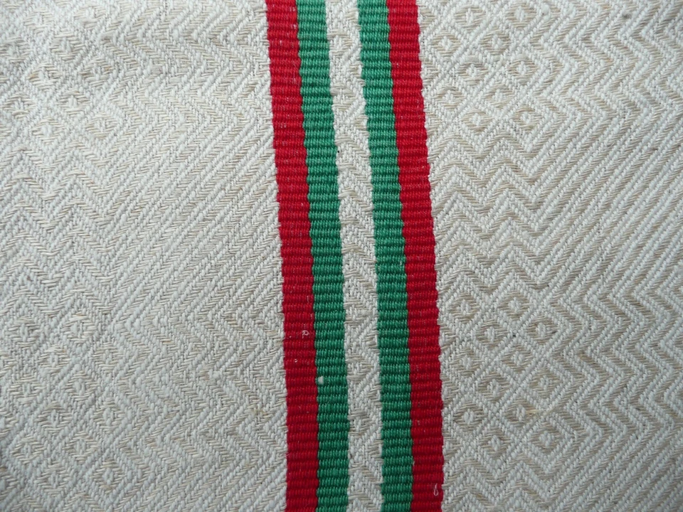  2 torchons métis rayé rouge et vert - Photo 2/3