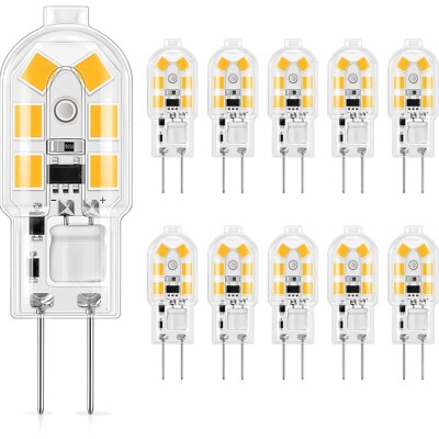 G4 LED Lampen 1.5W ersetzt 15-20W Halogen, 360° Abstrahlwinkel, 10 Stück