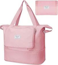 Travel Tote Bag for Women, Weekender Carry-on Tote, Large Duffel Bag Gym Bag Ove