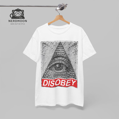 Men's Graphics T-Shirt - Disobey Illuminati - Premium Cotton Tee