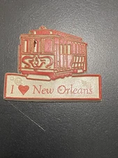 NEW ORLEANS (LA) FRIDGE MAGNET AMERICA I LOVE SOUVENIR Vintage Rubber