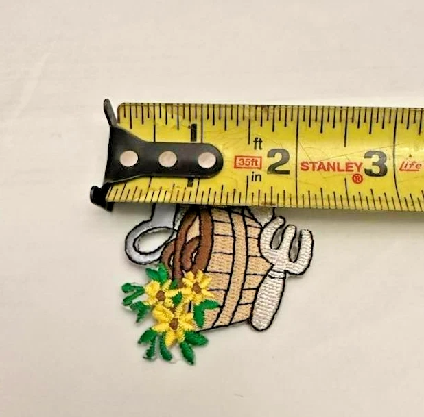 PÁ DE JARDINAGEM FLORES PÁ DE JARDINEIRO APLIQUE DE FERRO EM REMENDO 3" c x 2,25" h - Imagem 3 de 3