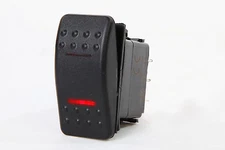 Marine Boat RV Rocker Switch ON-OFF-ON DPDT 7 Pin 2 Red LED Trailer Motorcycle 