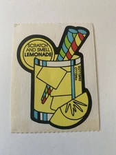 Vintage 80s Scratch Sniff Smell Sticker Mello Smellos lemonade SCENTED