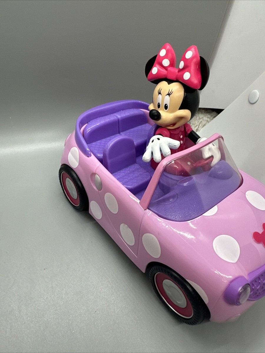 ミニカー Retro Tin Toy Minnie Mouse Racing Car. Disney Junior Minnie Mouse Roadster RC Car with Polka Dots