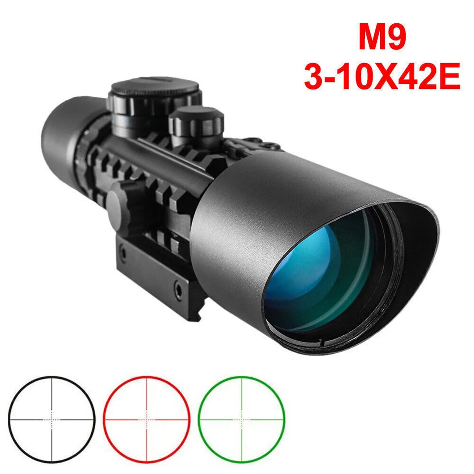 Tactical Reflex Optics Sight Illuminated Riflescope Red Dot Laser Sight 3-10x42E - Image 4 of 4