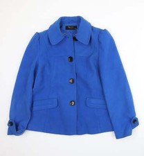 W Womens Blue Jacket Size 14 Button