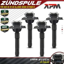 4x Zündspule für Audi A3 8L1 A4 8D2 8D5 B5 A6 4B C5 Allroad 4BH Skoda Octavia 1U