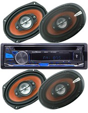 SoundXtreme ST-930BT Bluetooth Car FM SD Receiver  4x Audiobank 6"x9" Speakers