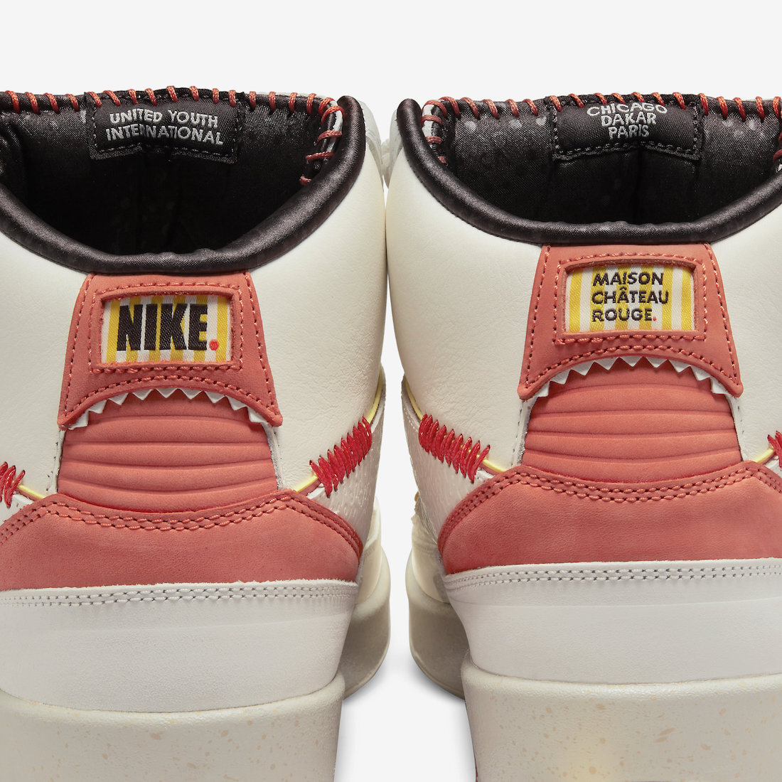 Nike Air Jordan Retro 2 Maison Chateau Rouge Sail Orange Nike Air Jordan Retro 2 Maison Chateau Rouge Sail Orange