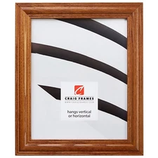 Craig Frames Wiltshire 440, 1.25" Mission Oak Brown Stained Wood Picture Frame