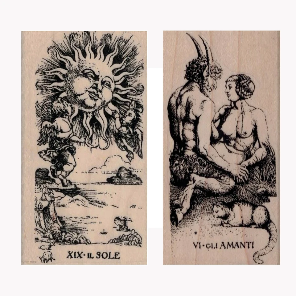 Nuevo Juego de 23 Cartas del Tarot Estampillas de Goma, Carta del Tarot, Celestial, Fortuna, Magia Foto 2 de 4