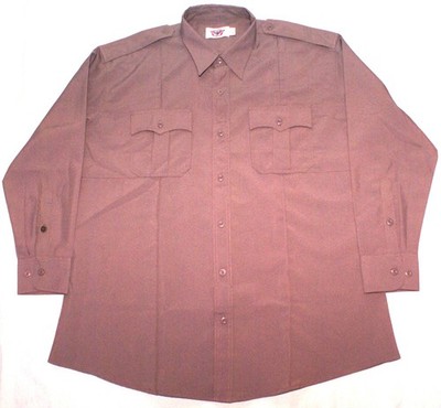 First Class Polyester Hidden Zipper Security Gray Uniform Shirt Mens 2XL
