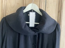 Vintage Toast Black Linen Coat