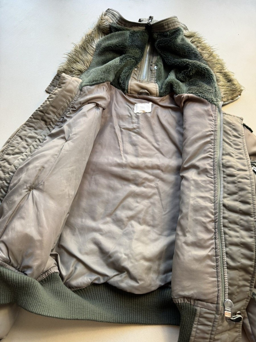 80s OG Military N-2B Bomber Jacket Fur Y2K style | eBay