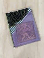 Hand Bound Junk Journal Sketchbook Fabric Patchwork Cover 8 x6 x1