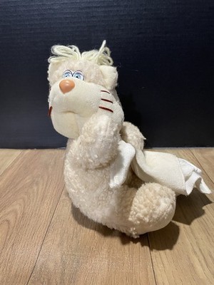 Super Rare 1986 Cuddle Wit  Cat Plush With Blanket Stuffed Animal 12 Inch