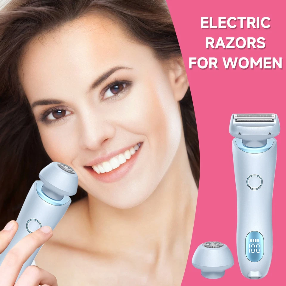 2-in-1-Elektro-Damenrasierer, Epilierer zur Haarentfernung, schmerzlos kabellos - Bild 3 von 4
