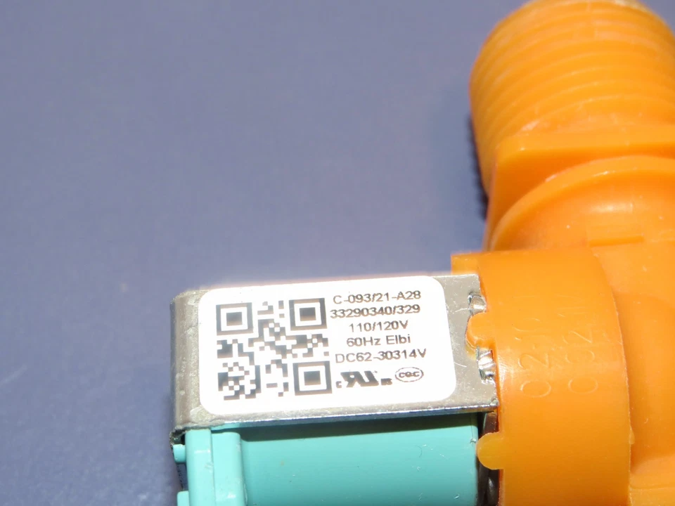 Samsung Washer WA45T3200: Cold Water Inlet Valve (DC62-30314V) (P8825) - Image 3 of 4