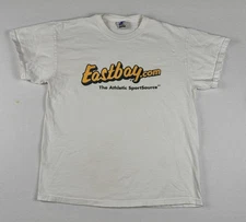 Vintage Eastbay.com T-Shirt L White 2000s The Athletic SportSource Made USA