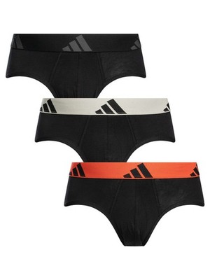 Adidas Men's 3 Pack Active Flex Cotton Briefs, Black