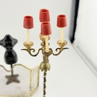 Vintage Dollhouse Miniature Brass Fireplace Furniture Accessory Lot Candelabra — photo 3