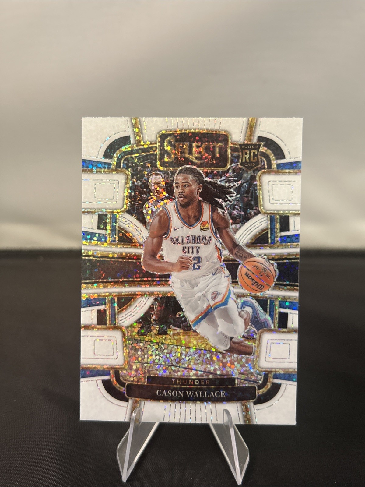 2023-24 Select Cason Wallace Rookie White Sparkle Concourse Prizm