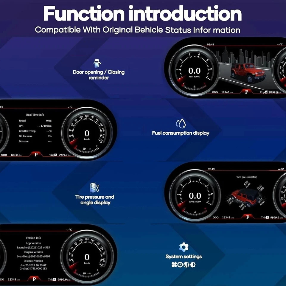 Velocímetro de instrumentos digital LCD para automóvil para Porsche Panamera 2010-2015 Foto 4 de 4