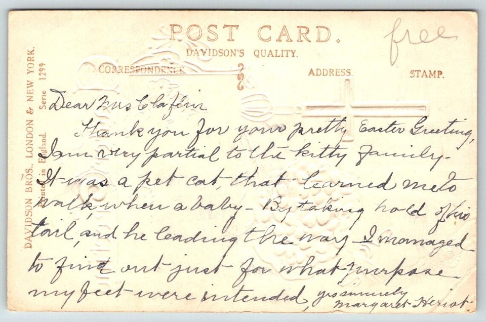 Easter Greetings Embossed Postcard c1915 eBay