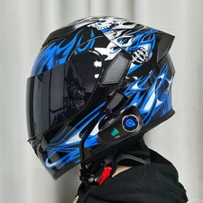 Built-in Bluetooth Motorcycle Dashcam Helmet Dual Lens Modular Motorbike Helmet