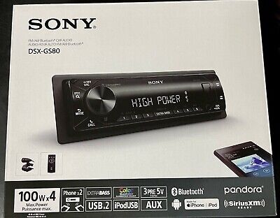 Sony DSX-GS80 Car Stereo High Power 4x100W Bluetooth Radio USB AUX 3 Pre  Outs