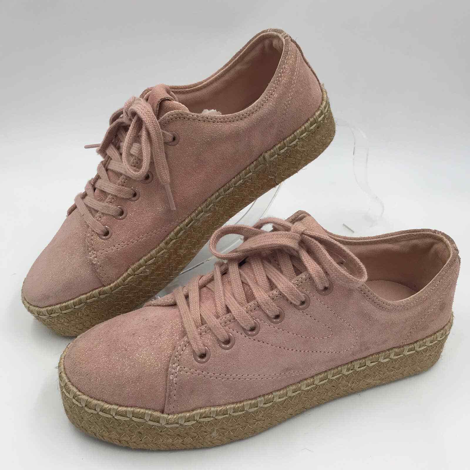 Tretorn Shoes Womens 7.5 Pink Sparkles Eve2 Espad… - image 2