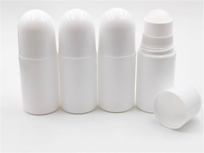 4Packs 1.7oz /50mL Roll-on Bottles Empty Refillable Roller Bottle white