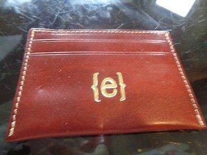 Pottery Barn Mark And Graham Leather Credit Card Case Monogrammed