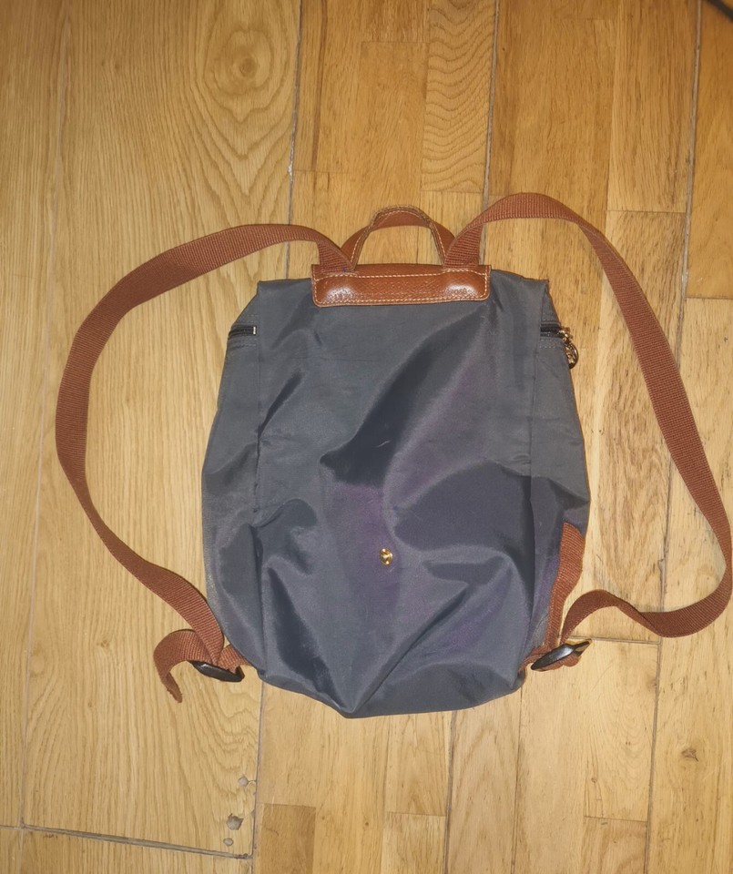 Women's Longchamp Small Worldwide Backpack Bag Dark Green Brown