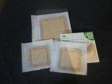 #3 three Molnlycke Mepilex Border Flex Foam Dressing #1 6x6" in. & #2 4x4 " in