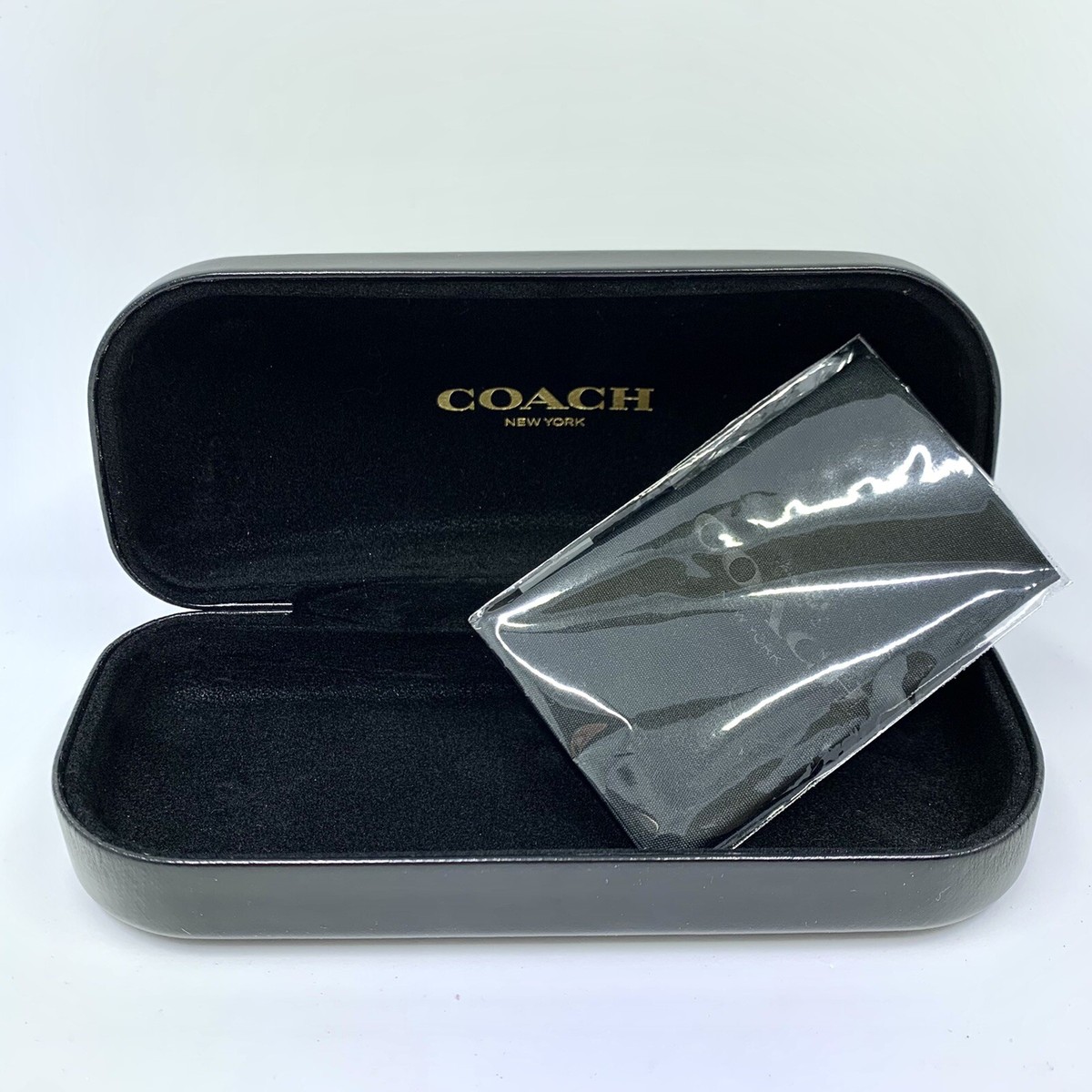 Coach Black Hard Sunglasses Eyeglasses CASE w/ Microfiber  display picture 1