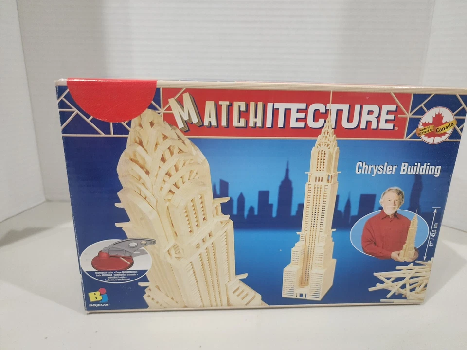 New Open Box - Matchitecture Chrysler Building Matchstick Kit 6648 - Image 2 of 4