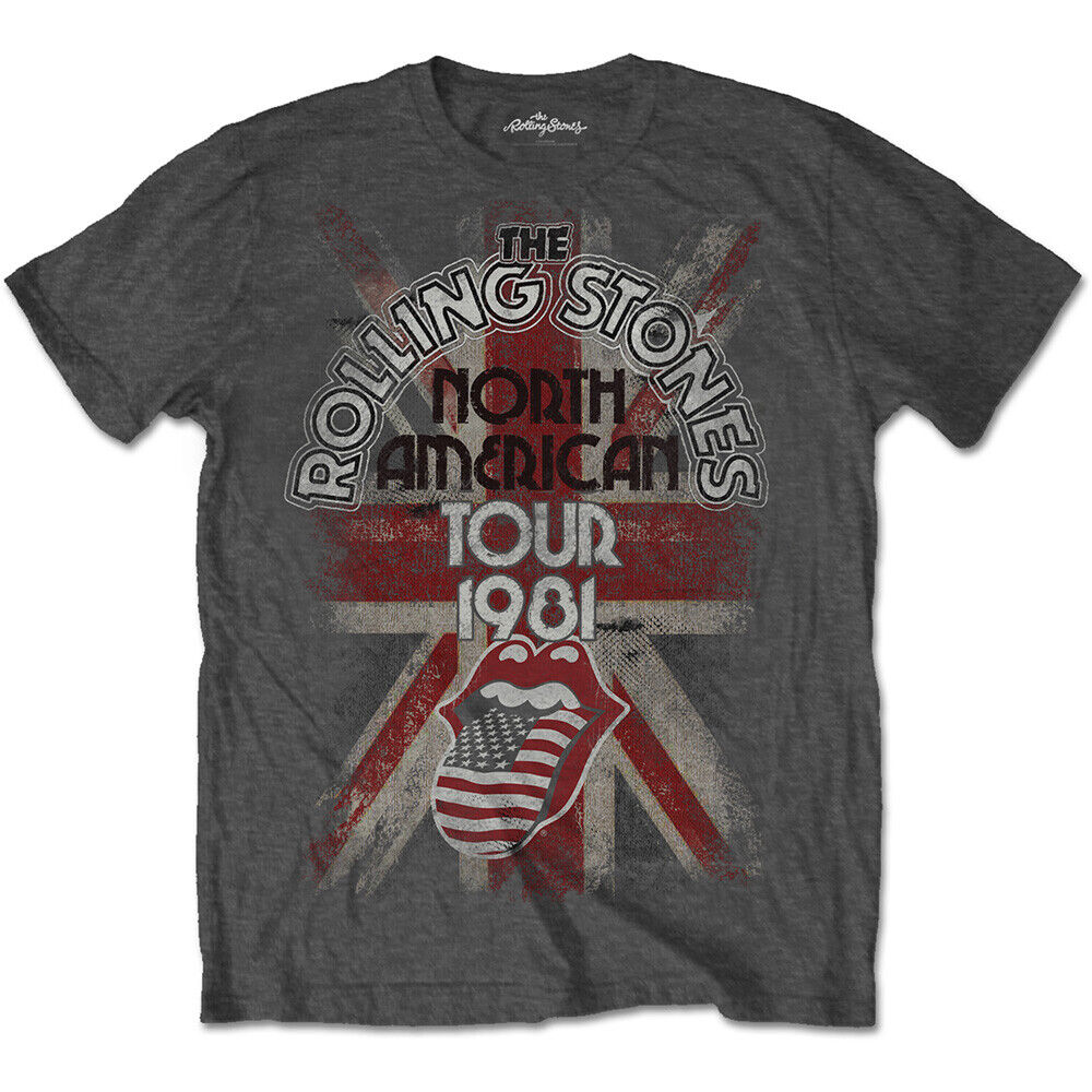 The Rolling Stones Unisex T-Shirt: North American Tour 1981 The Rolling Stones Unisex T-Shirt: North American Tour 1981