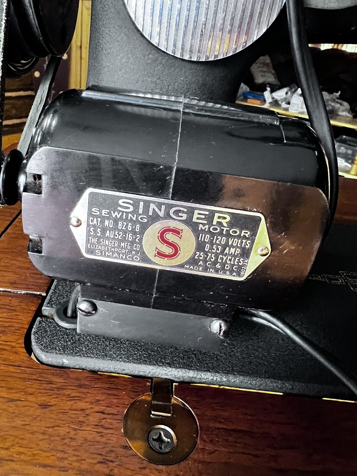 vintage Singer Sewing Machine AU52162 BZ 68 Simanco USA 21 eBay