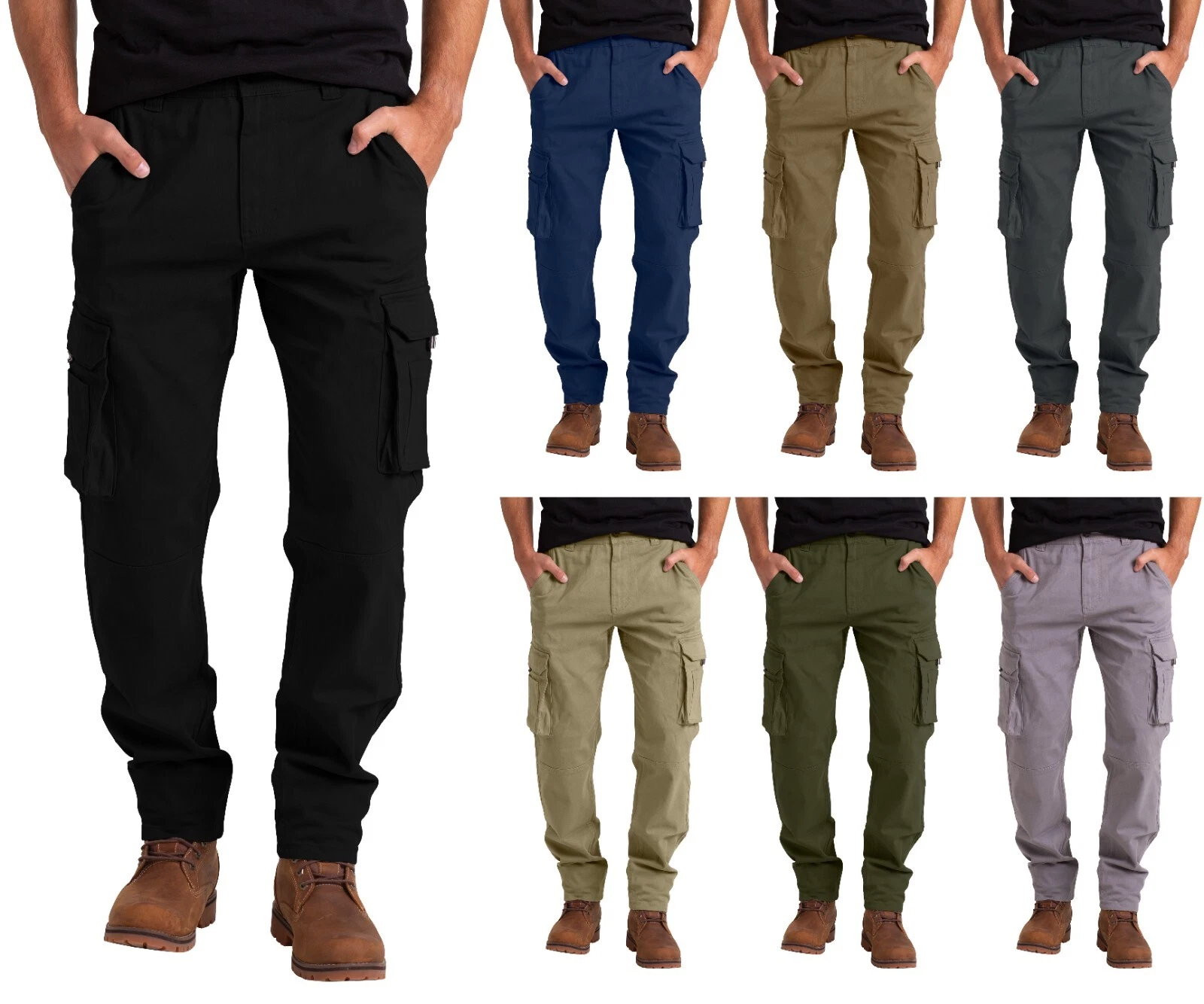 Mens Heavy Duty Work Trouser Stretch Reinforced Utility Pocket Cargo Full Pant
Opens in a new window
