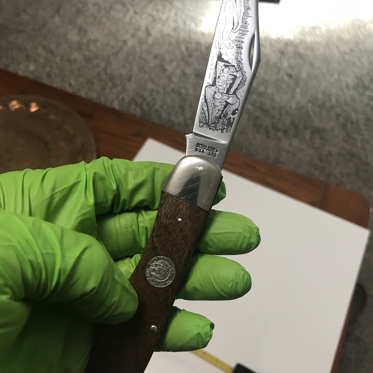 Vintage Schrade USA LTD for Sears, Hunter knife Currier&Ives Vintage Schrade USA LTD for Sears, Hunter knife Currier&Ives